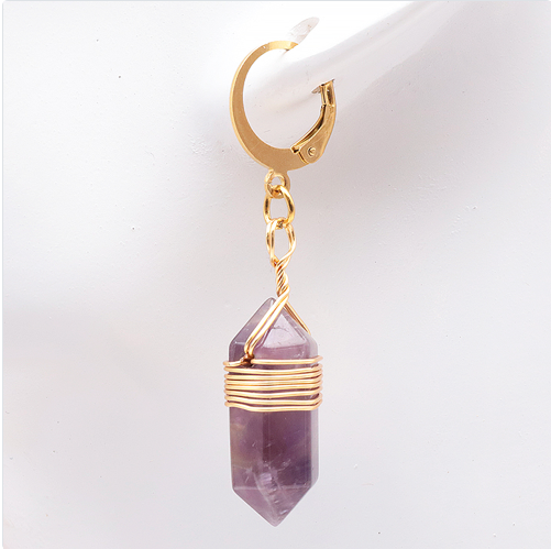 BOUCLES D'OREILLES AMÉTHYSTE - Apaisement & spiritualité