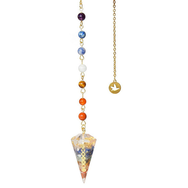 PENDULE ORGONITE 7 CHAKRAS