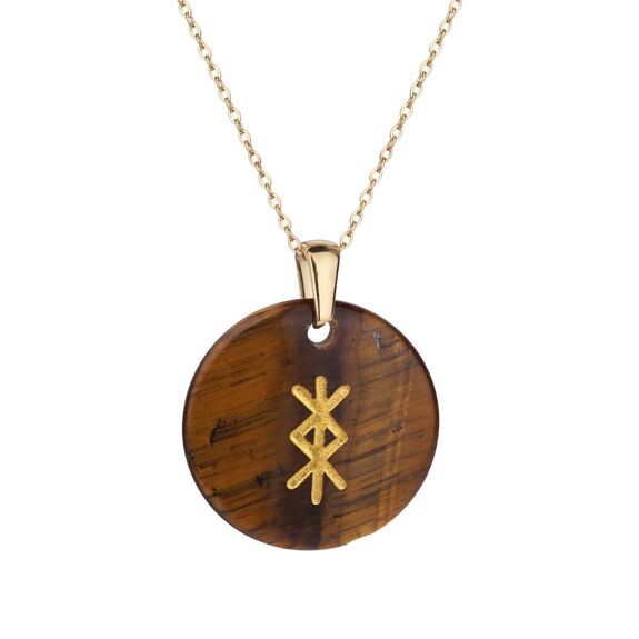COLLIER TALISMAN RUNIQUE PROTECTION-Oeil de tigre
