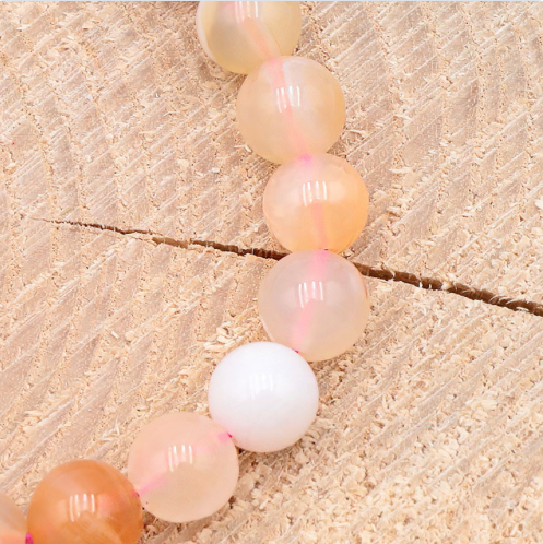 BRACELET AGATE ROSE - BOTSWANA  - Optimisme & estime de soi