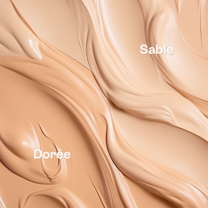 texture crème teintée dorée et sable Omum