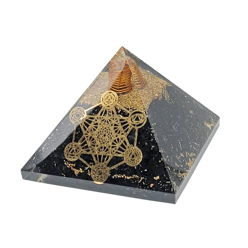 ORGONITE - Pyramide Shungite & Cube de Métatron