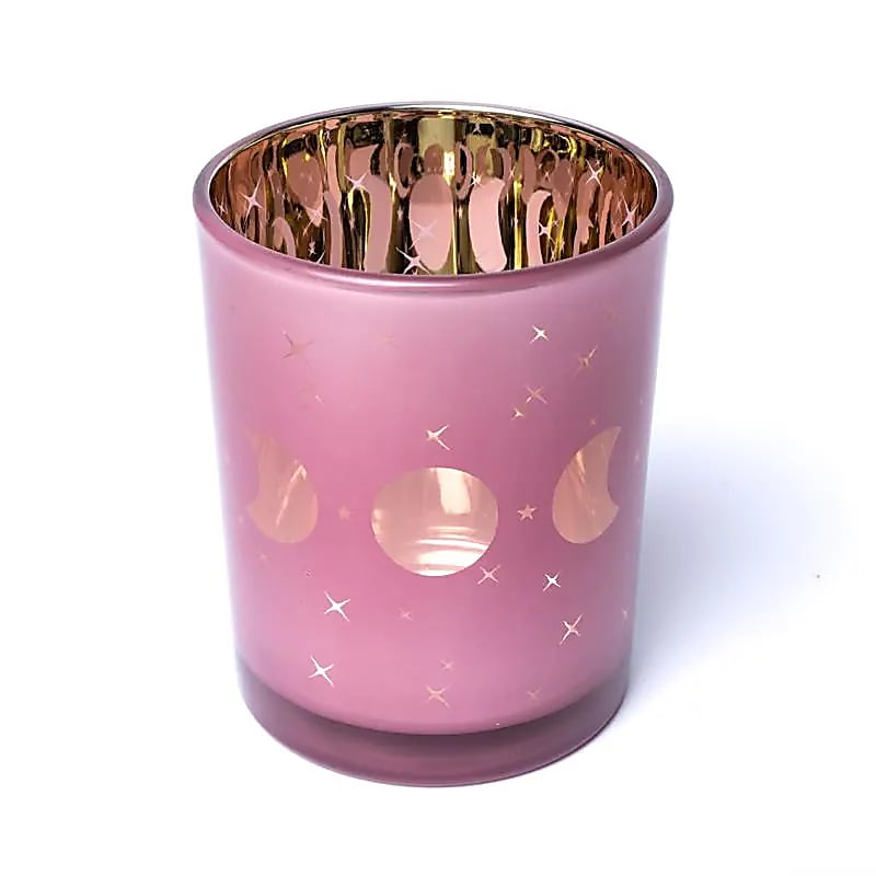 Photophore Phases Lunaires – Rose & Doré | Lumière & Féminin Sacré