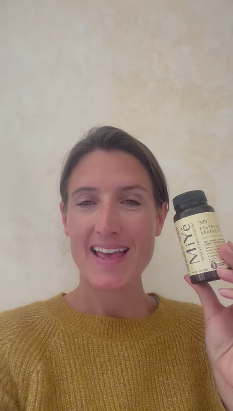 Vidéo de présentation du complément alimentaire MiYé My essentiels sérénité, pour un sommeil récupérateur, des troubles de l'humeur apaisés et un apaisement émotionnnel